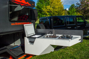 Tall Boy Swing out Kitchen Mammoth Overland Trailer