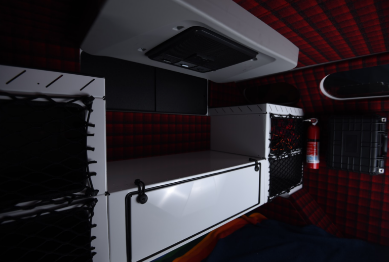 Cabinet and Shelving Option for the Mammoth HV Trailer
