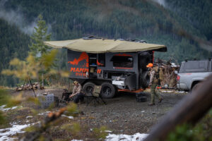 Mammoth Overland TL camper trailer used as a basecamp