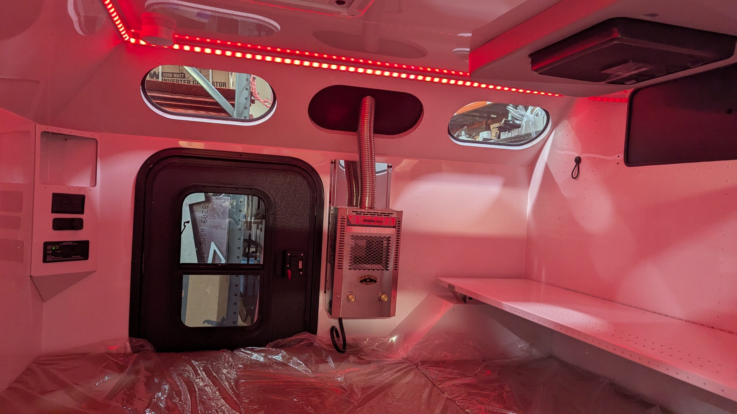 Inside mammoth overland off road teardrop trailer